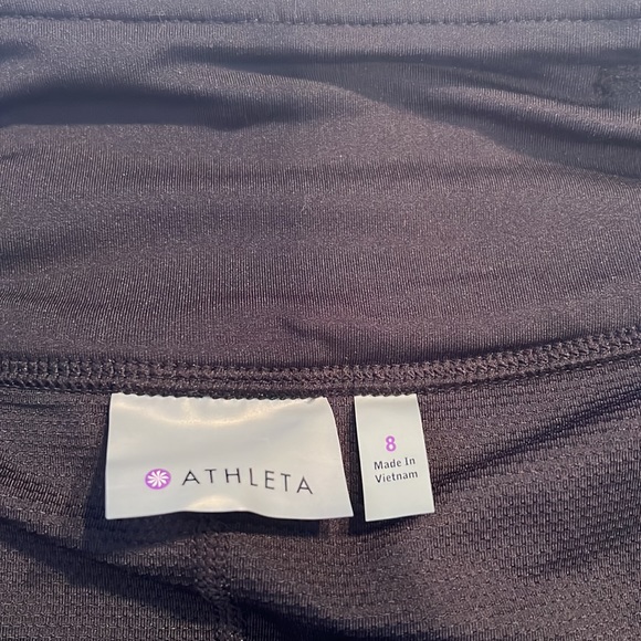 Athlete tennis skirt 8 black reflective shorts mini elastic waist pockets - Picture 10 of 14